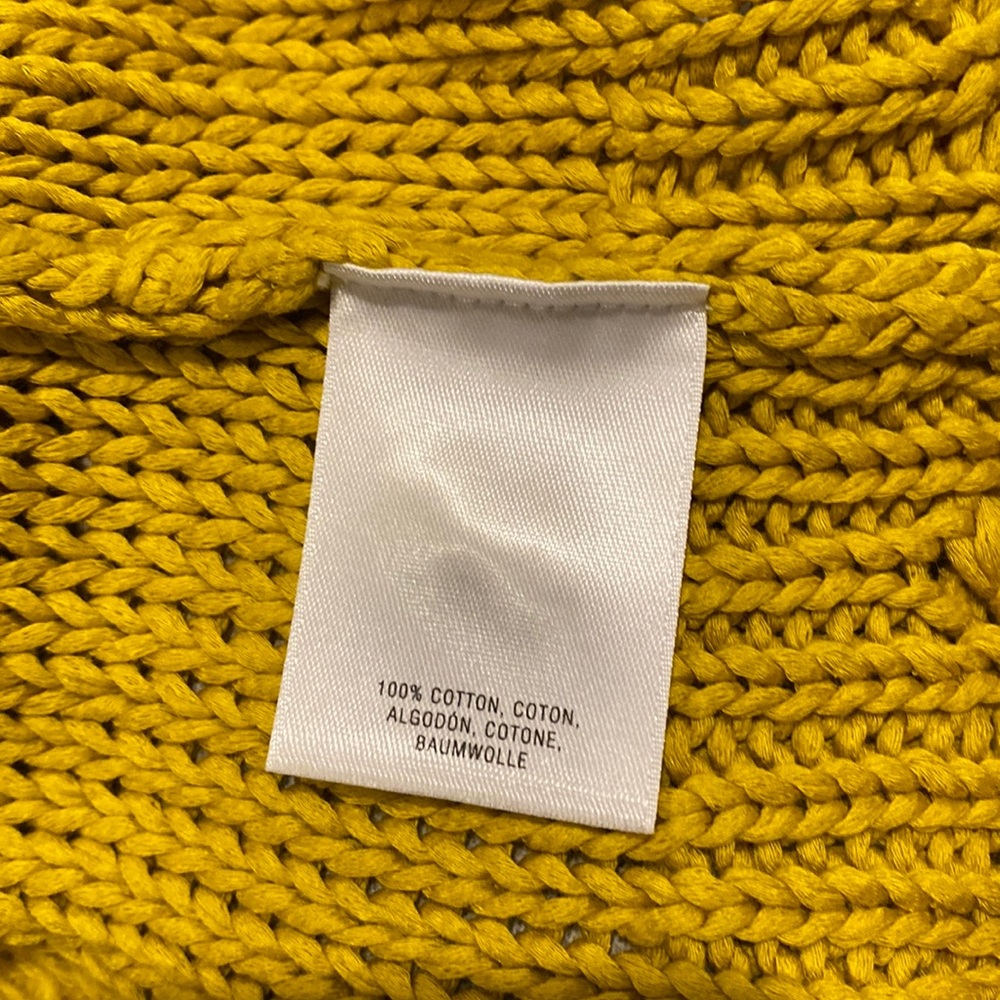 Anthropologie Yellow Off-Shoulder Ruffle Knit Top - Picture 8 of 8